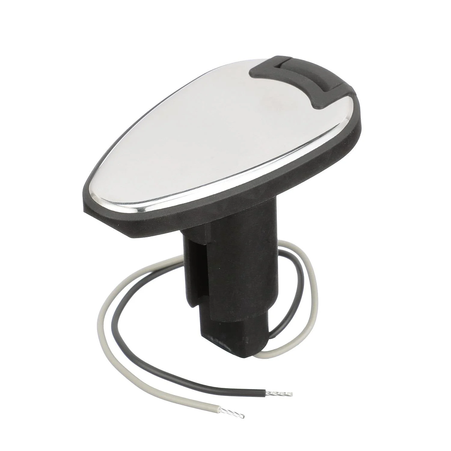 Attwood 910T Series Teardrop Base 2-Pin Over Mold 306 Stainless Steel Black Cover