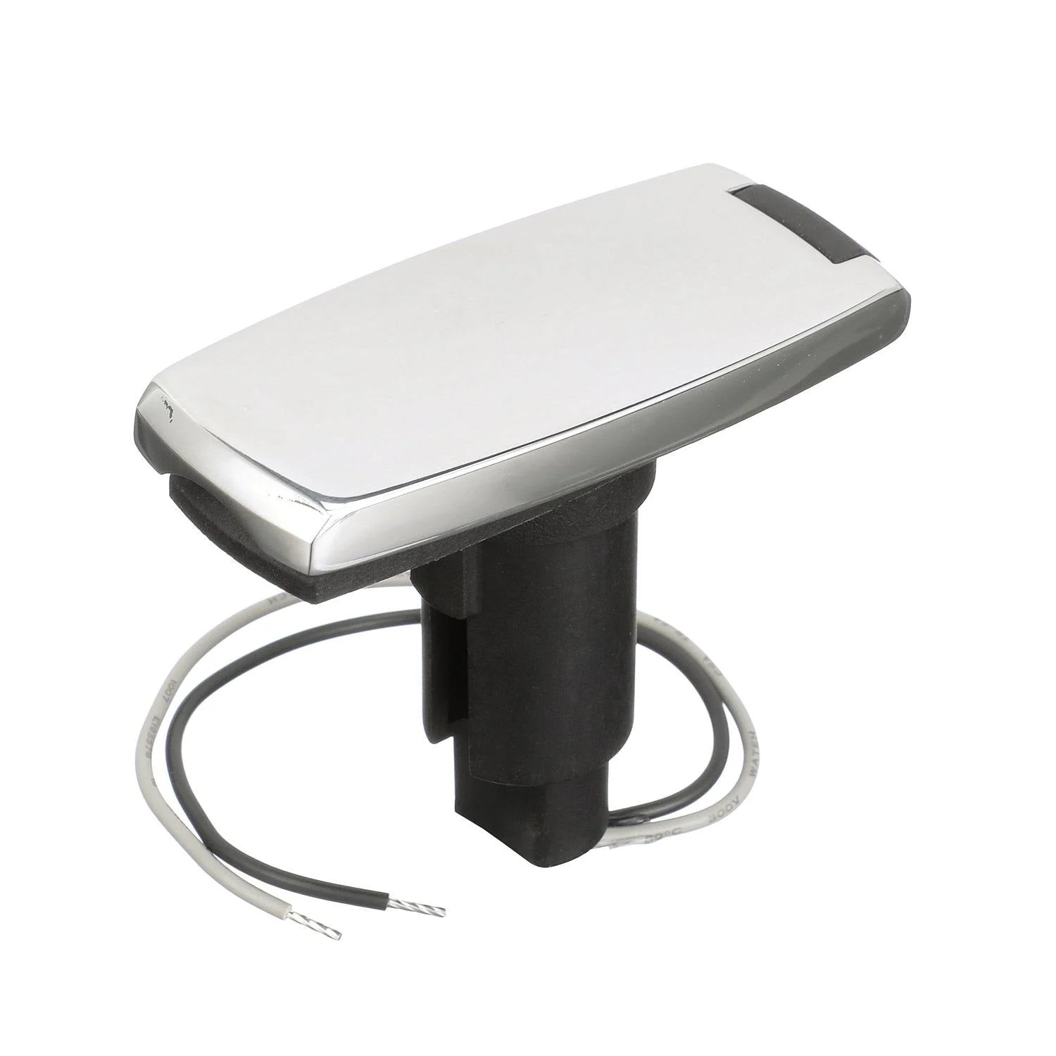 Attwood 910V Series Rectangle Base 2-Pin Over Mold 306 Stainless Steel Black Cover