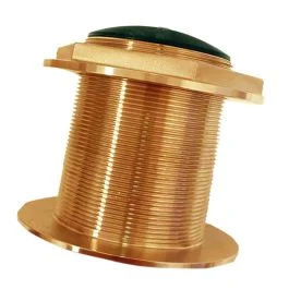 Echonautics Bronze Low-Profile Thru-Hull Medium-Frequency CHIRP Transducer - 1kW, 12° Tilt, 85-135kHz