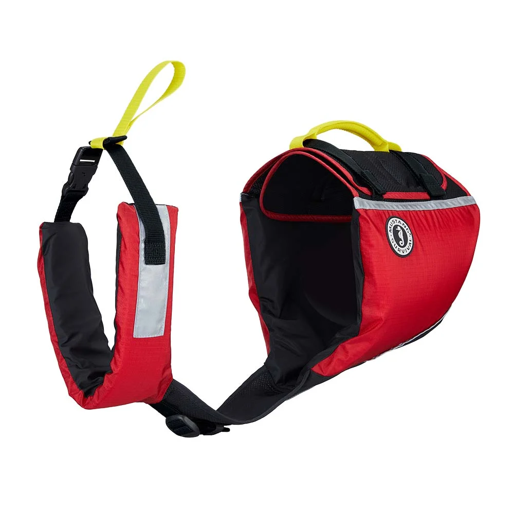 Mustang Underdog Foam Flotation Dog Jacket - Red/Black - Medium