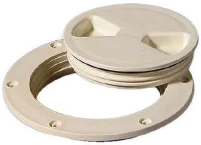 Tempress Products_Fish-On - Deck Plate 8 Wht Screw-out - 43390