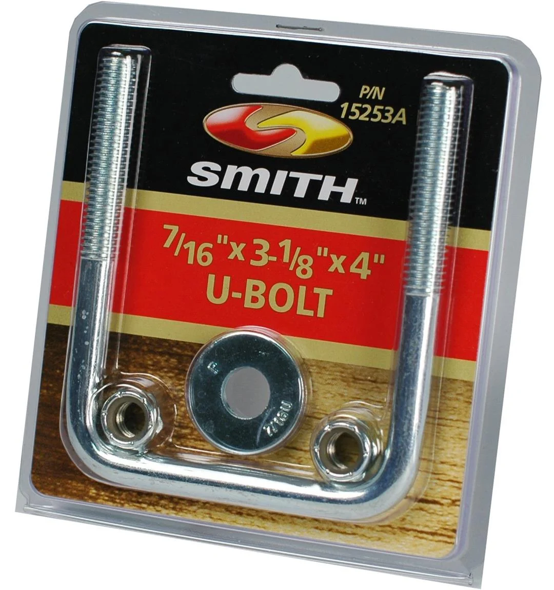 C.E. Smith Zinc U-Bolt 7/16"-14 X 3-1/8" X 4" w/Washers & Nuts - Square