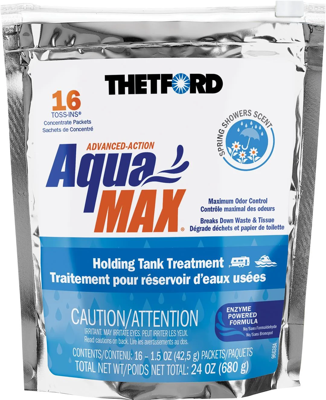 Thetford AquaMax® Holding Tank Treatment - 16 Toss-Ins - Spring Shower Scent
