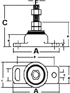 Barr Marine - Engine Mount-sgl Adj 5/8  Bolt - 80001