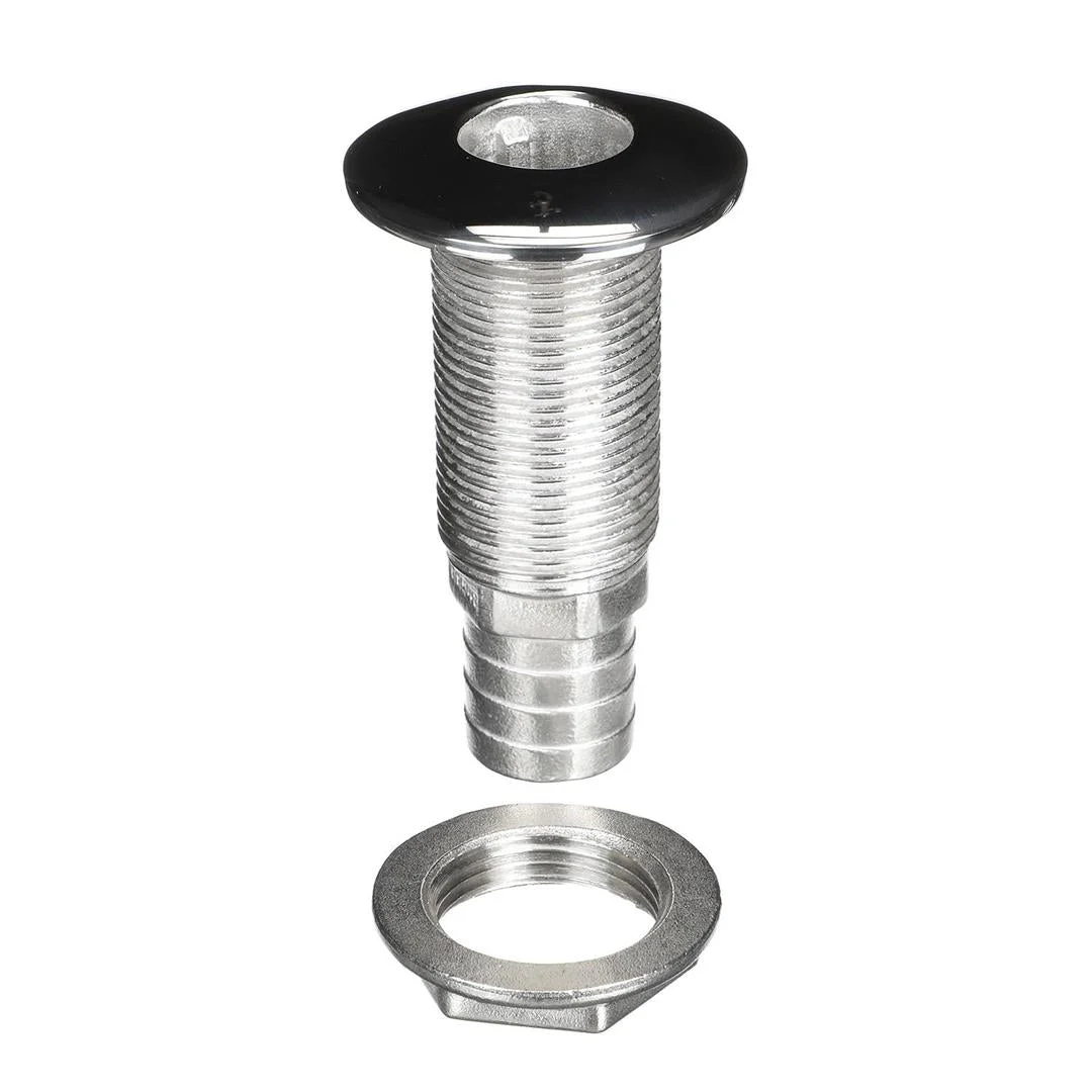 Attwood Stainless Steel Thru-Hull Standard Straight Barbed - 1" Inner Diameter