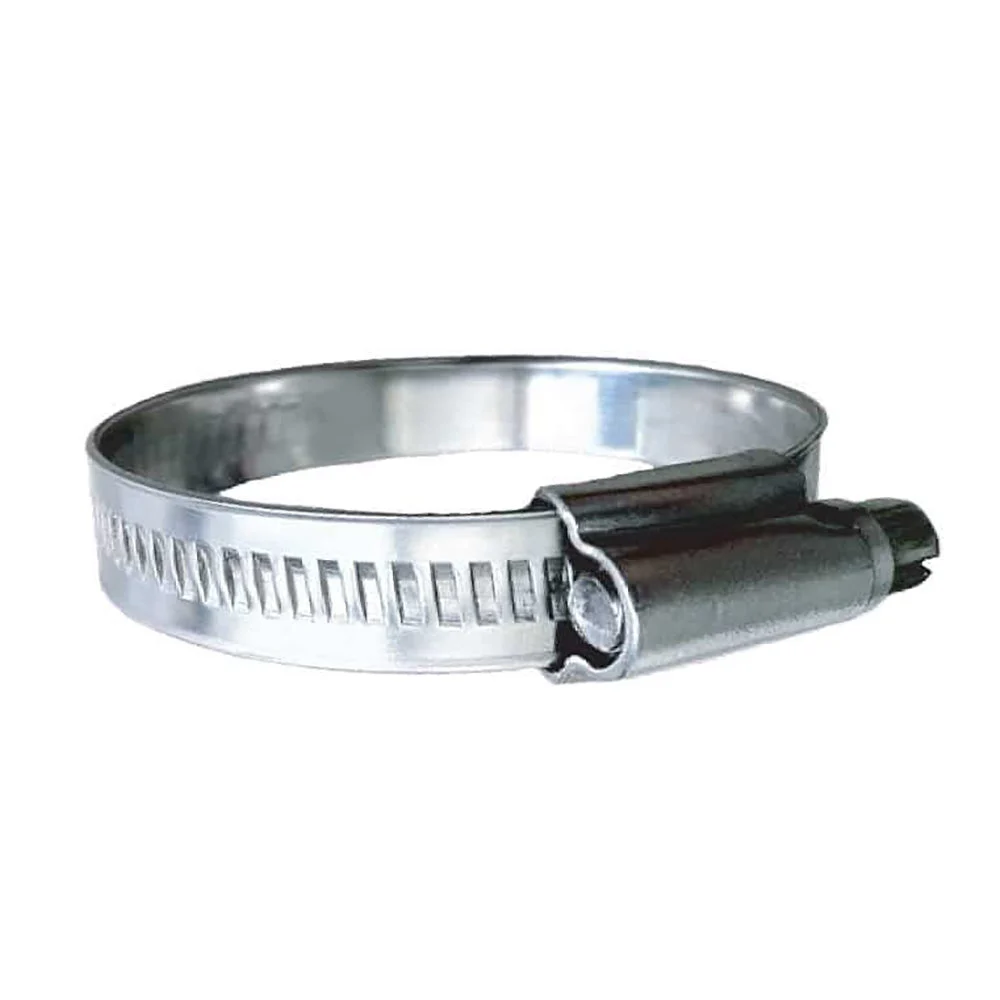 Trident Marine 316 SS Non-Perforated Worm Gear Hose Clamp - 15/32" Band Range - (1-1/4"– 1-3/4") Clamping Range - 10-Pack - SAE Size 20