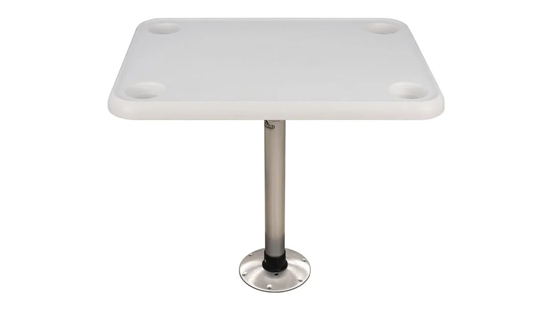 Springfield 16" x 28" Rectangle Table Package - White Thread-Lock