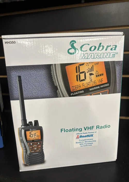 Cobra Marine Boat 6 Watt Floating Handheld VHF Marine Radio Black HH350 MRHH350FLT