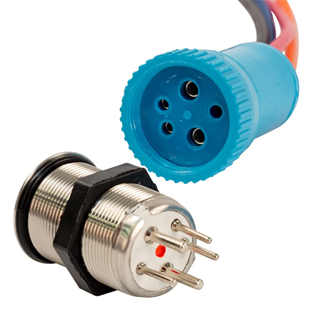 Bluewater 22mm In Rush Push Button Switch - Off/On Contact - Blue/Red LED