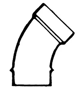 Bristol Products - 45 St Elbow 1 1/2in Abs - 632401