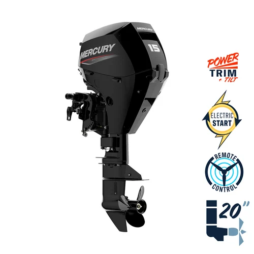 New Mercury 15ELPT EFI 20" Shaft Electric Start Power Trim Four Stroke Remote Outboard 1A15412LK