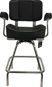 Springfield Marine - Dlx Captain Chair Blk 4 Leg - 1020009