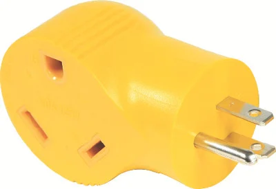 Camco - 90 Degree Adapter 30amp-15amp - 55325