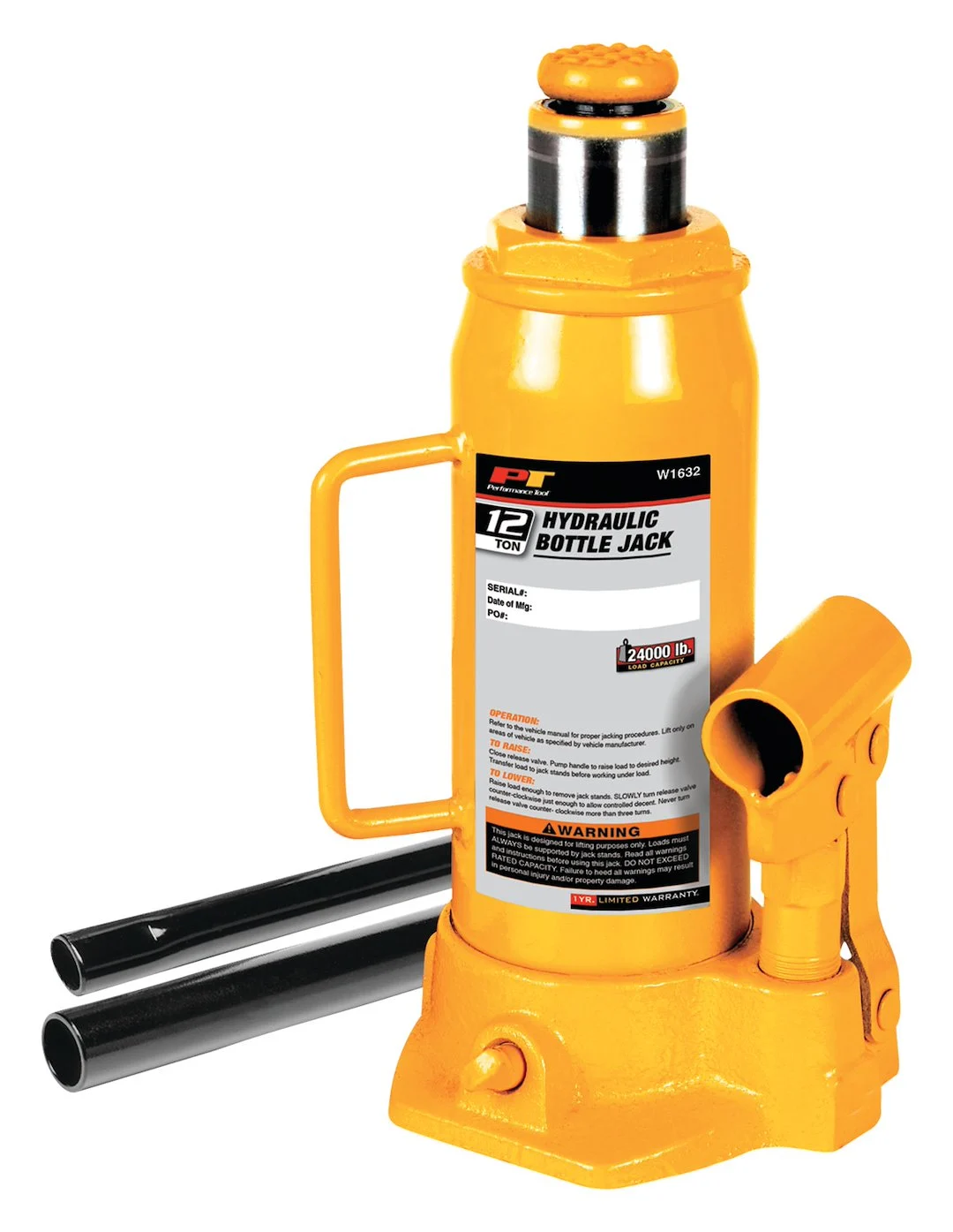Perform Tool 12 Ton Hyd Jack-Bottle – Marine Boat Replacement Part