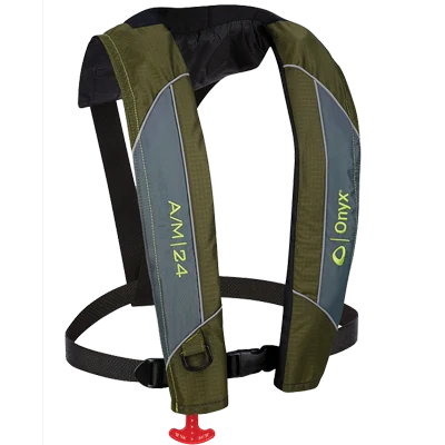 Onyx Outdoor A/M-24 Auto/Mnual Life Jacket Green – Marine Boat Replacement Part