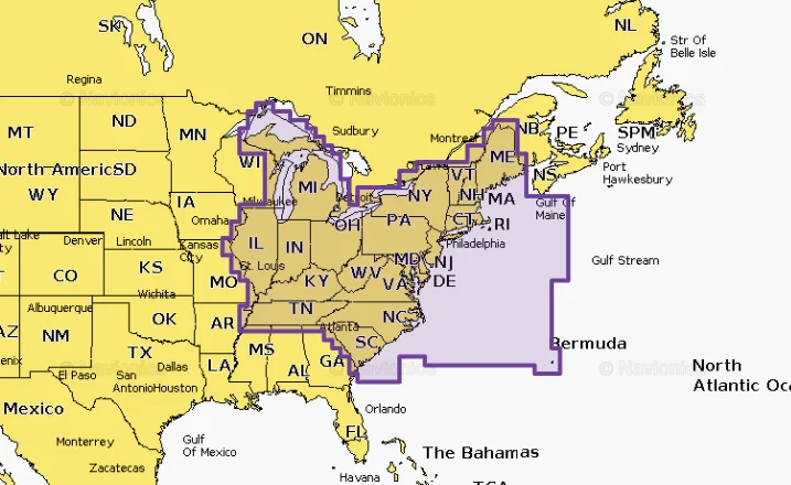 Navionics U.S. East – Marine Boat Replacement Part