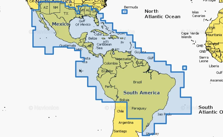Navionics Mexico Caribbean To Brazil – Marine Boat Replacement Part