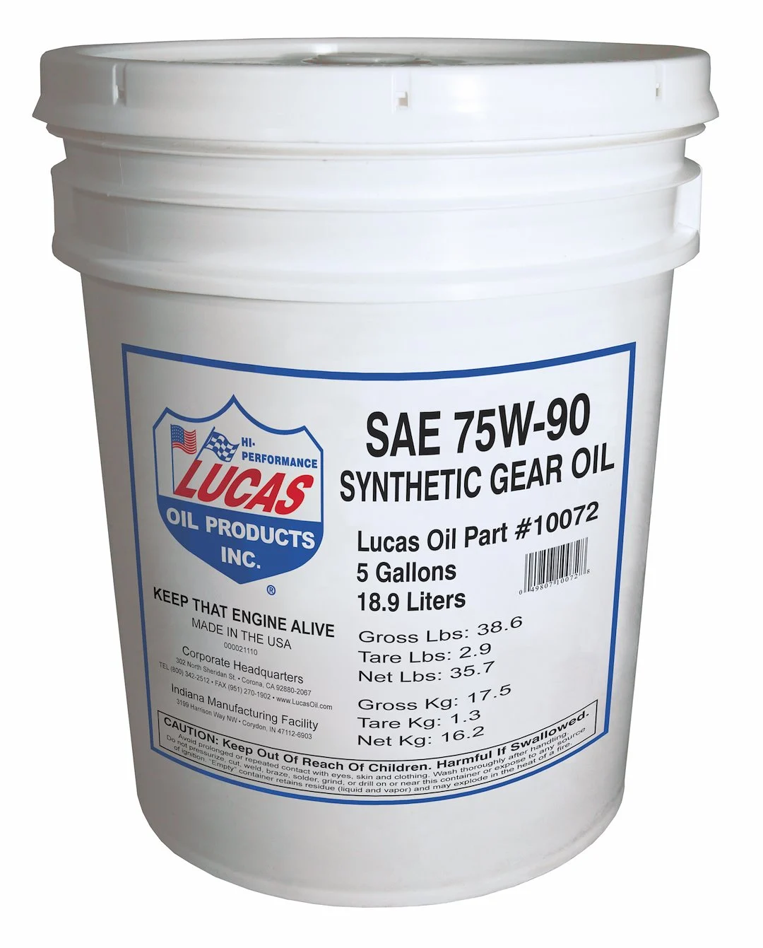 Lucas Oil Synthetic Sae 75W-90 Tran – Marine Boat Replacement Part