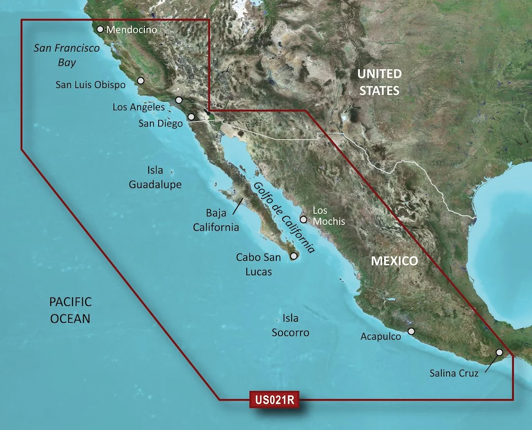 Garmin Carto G3V Vus021R - California-Mexico – Marine Boat Replacement Part