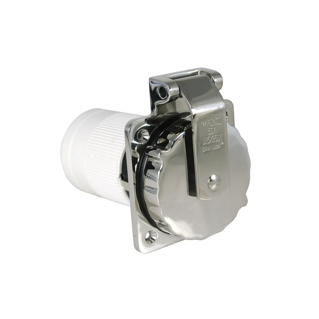 Marinco 50A Stainless Inlet – Marine Boat Replacement Part