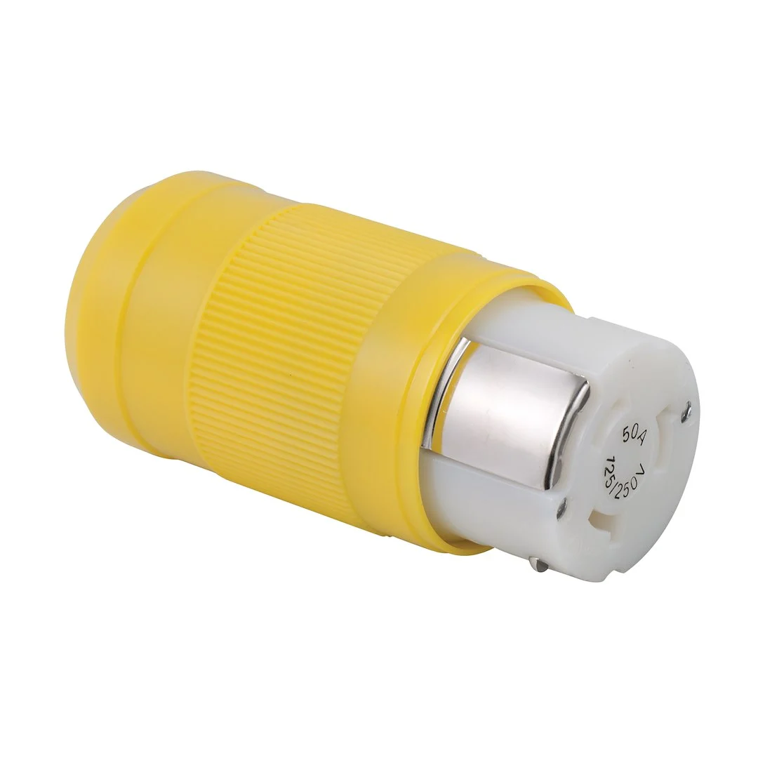 Marinco Female Connector 50A Yellow – Marine Electrical Replacement Part