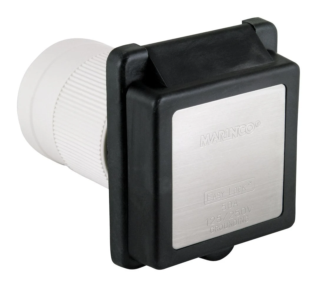 Marinco Std RV Power Inlet Black – Marine Boat Replacement Part