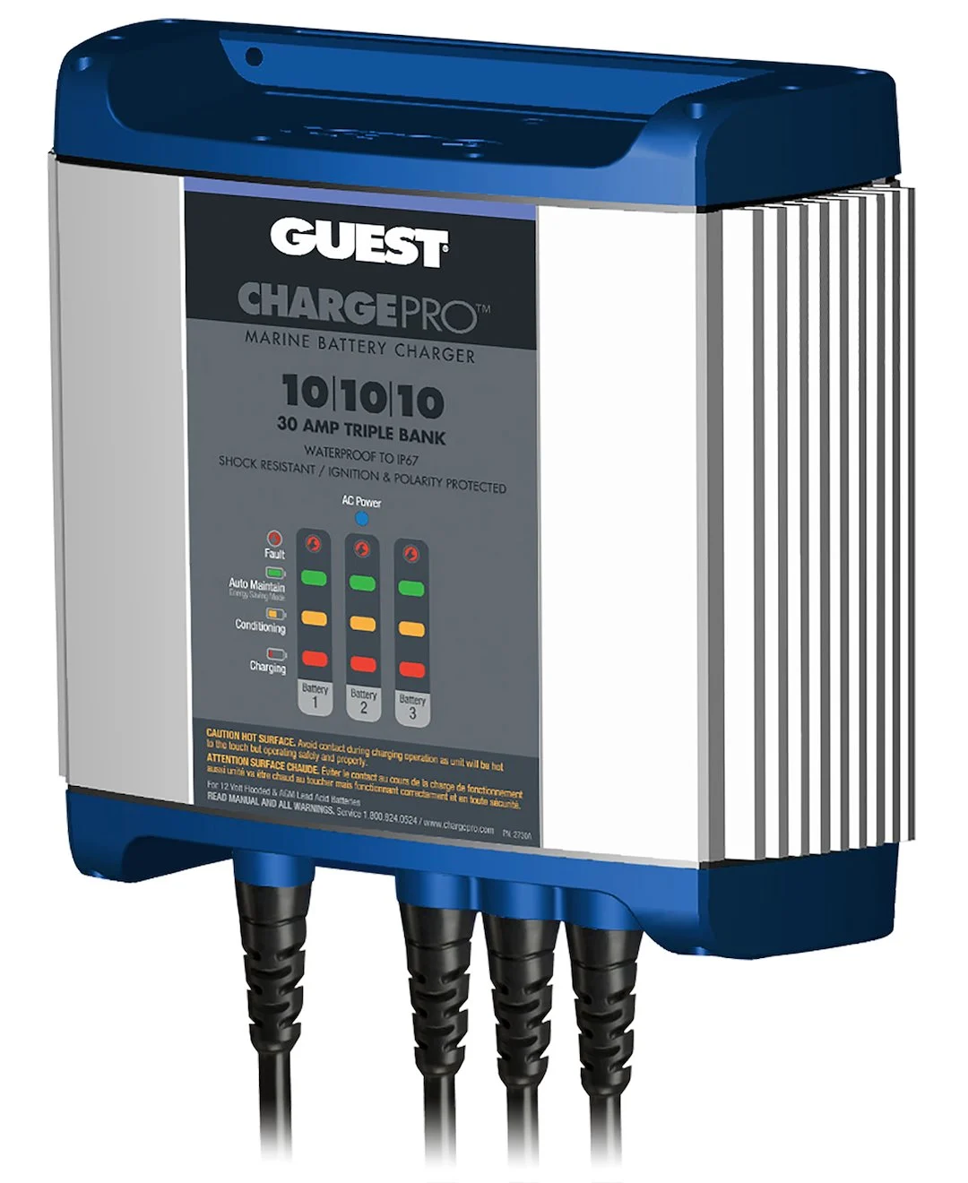 Marinco Guest Battery Charger 30A - 3 Bank – Marine Boat Replacement Part