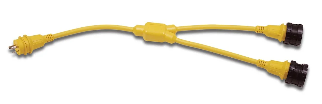 Marinco Y Adapter With Two 30A 125V Locking – Marine Boat Replacement Part