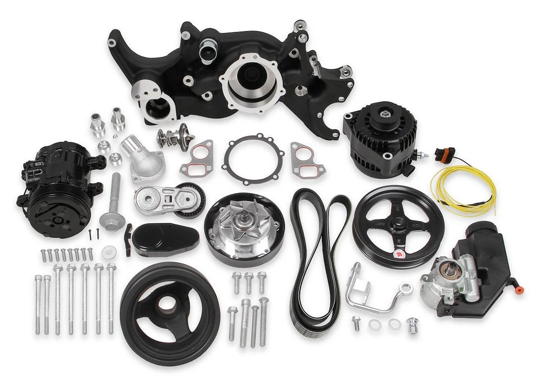 Holley Comp Mid-Mt Acc System Ls-Black – Marine Engine Cooling Replacement Part