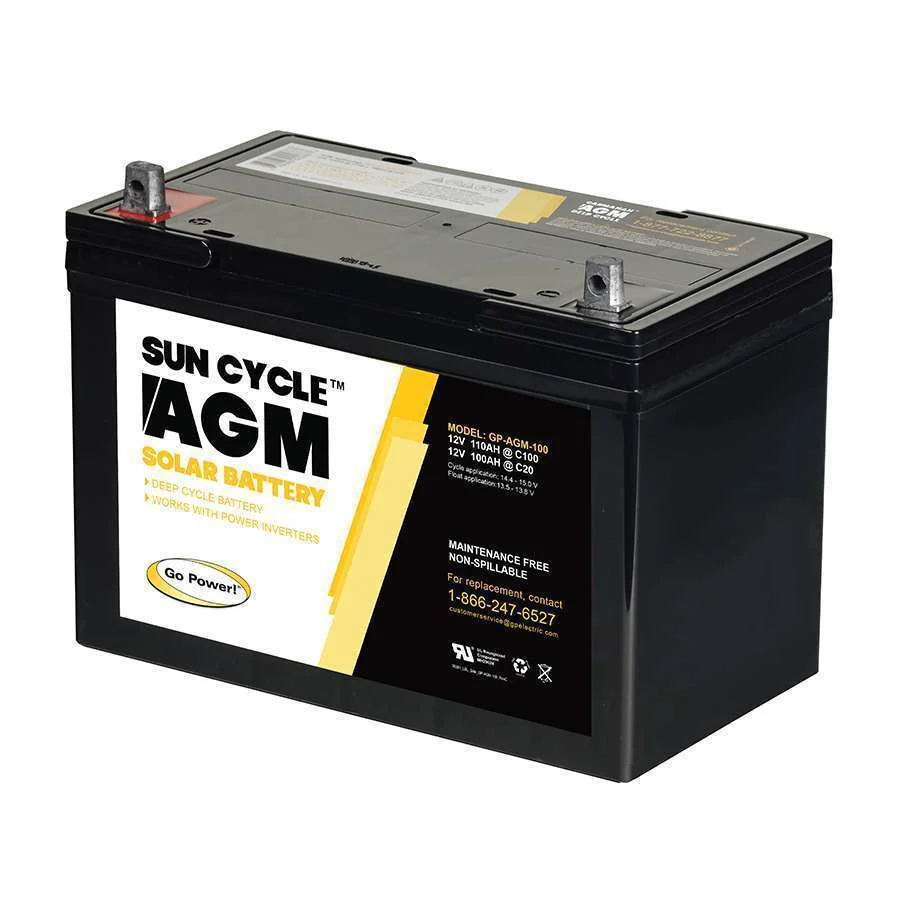 Go Power Gp-Agm-100-12V: 100 Amp Hour 12 Vol – Marine Electrical Replacement Part