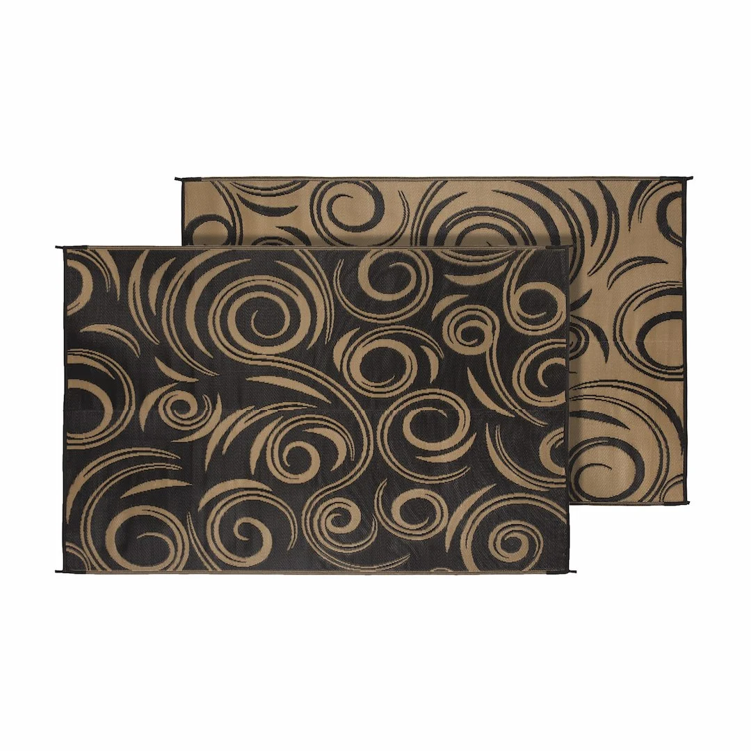 Faulkner Mat Swirl 9X12 Black/Beige – Marine Boat Replacement Part