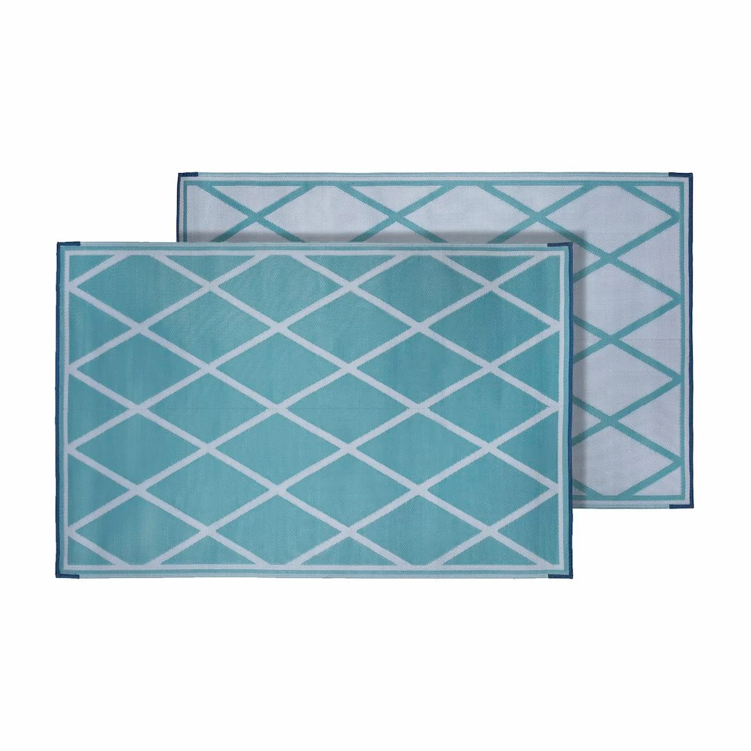 Faulkner Mat Diamond 8X20 Turquoise/White – Marine Boat Replacement Part