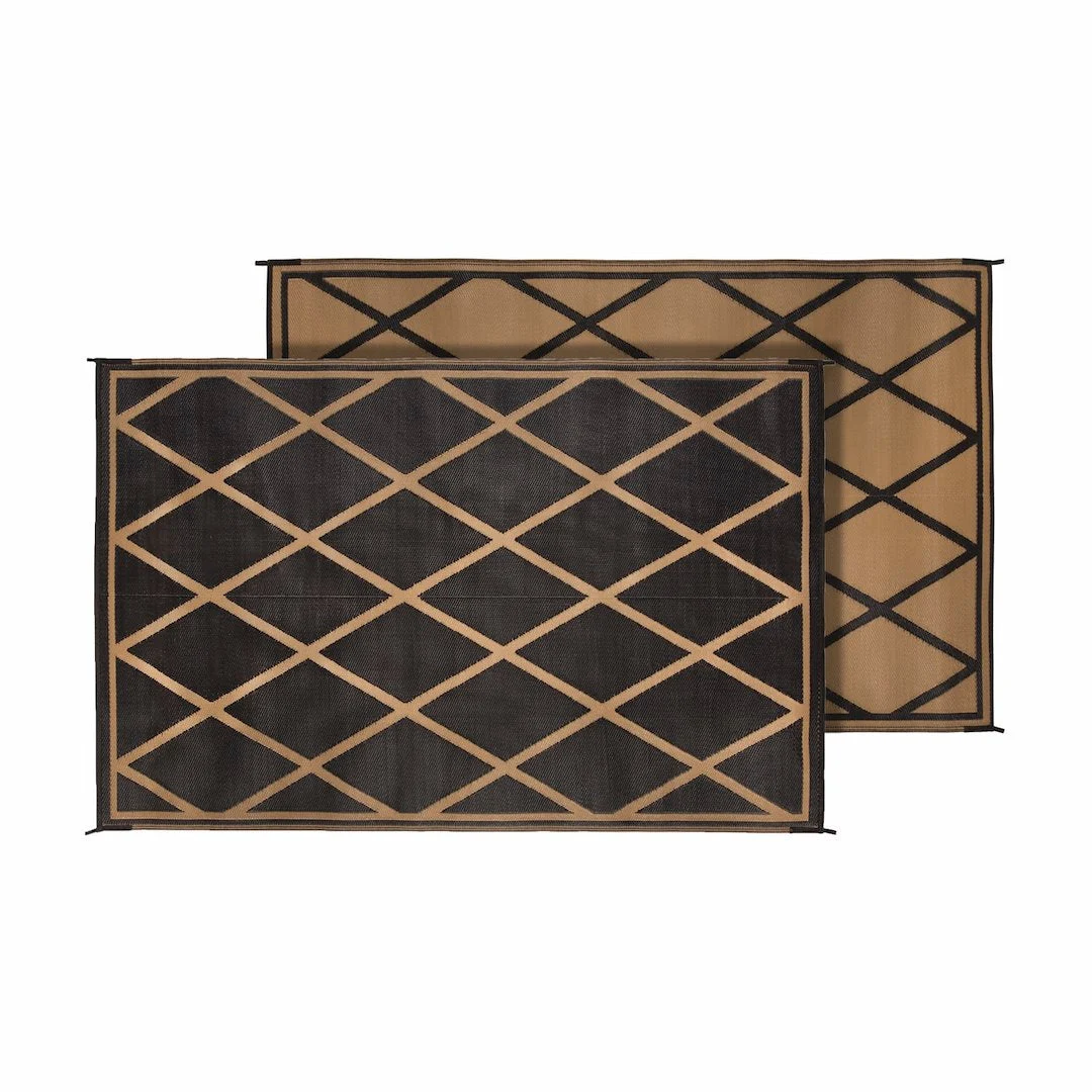 Faulkner Mat Diamond 8X20 Black/Beige – Marine Boat Replacement Part