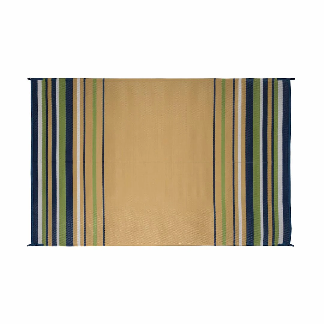 Faulkner Mat Striped 9X12 Navy/Wht/Lime/Bge – Marine Boat Replacement Part