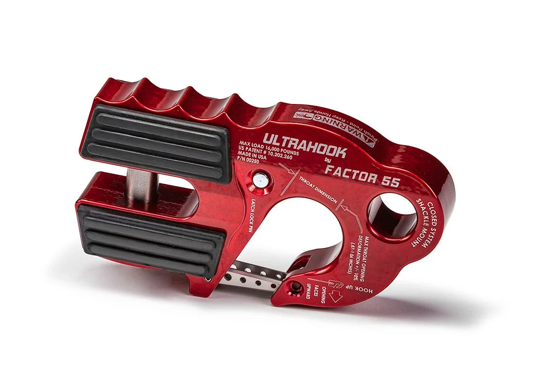 Factor 55 Winch Hook W/Shackle Mount-Red – Marine Electrical Replacement Part