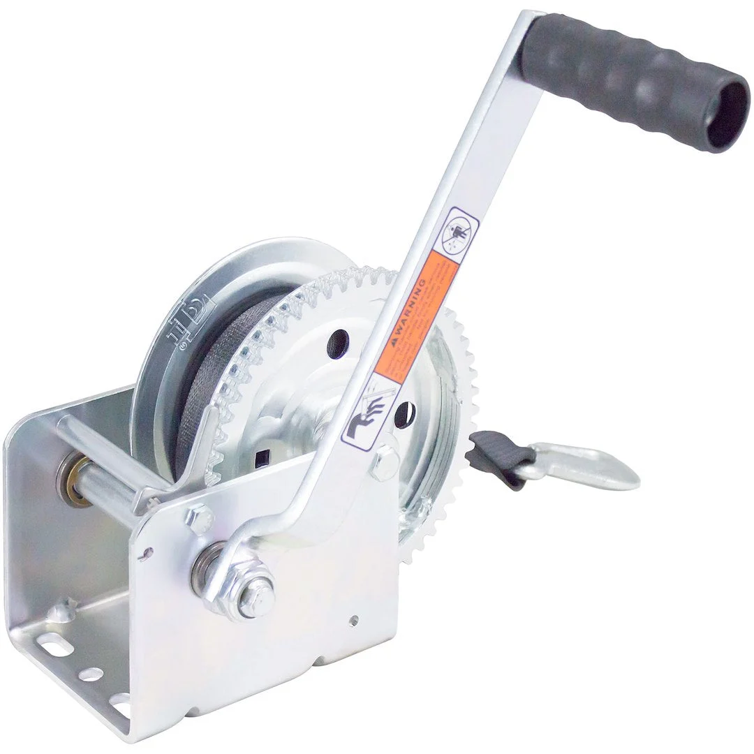 Dutton 1800 Lb Plated Winch W/20 Ft Strap – Marine Boat Replacement Part