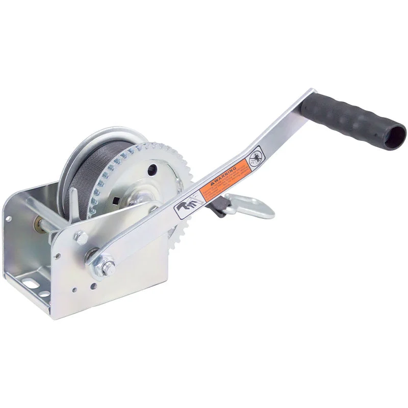 Dutton 1400 Lb Plated Winch W/20 Ft Strap – Marine Boat Replacement Part