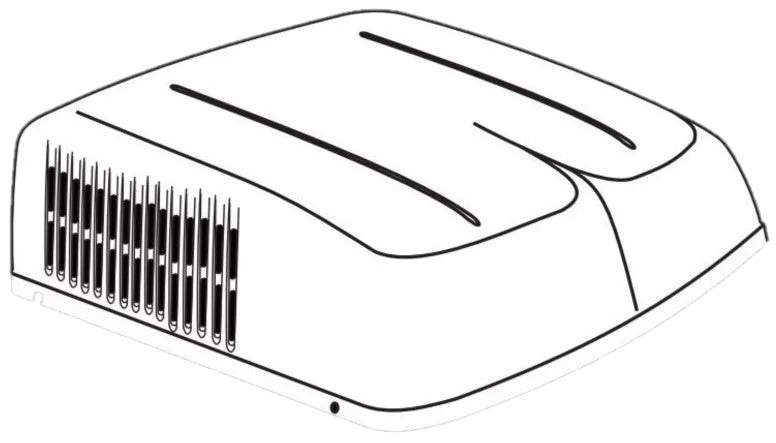 Dometic Shroud Closed End Black – Marine HVAC Replacement Part