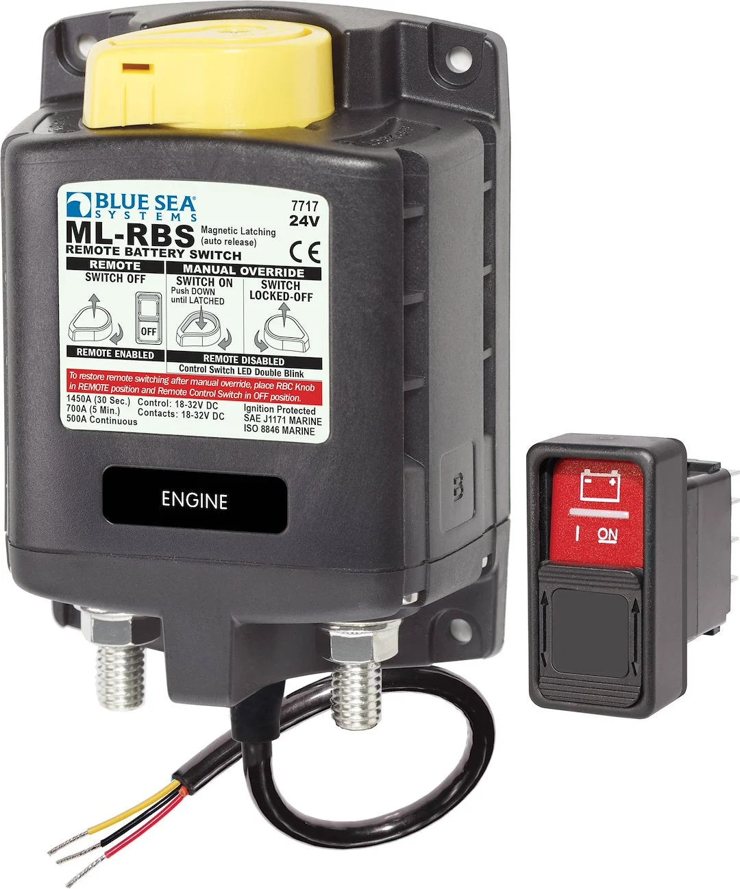 Blue Sea Solenoid Ml 24V Rbs Spst W/Man 2 – Marine Boat Replacement Part