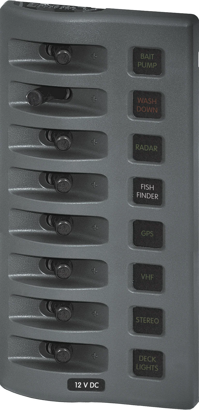 Blue Sea Panel Wd 12Vdc Fused 8Pos Gray – Marine Electrical Replacement Part