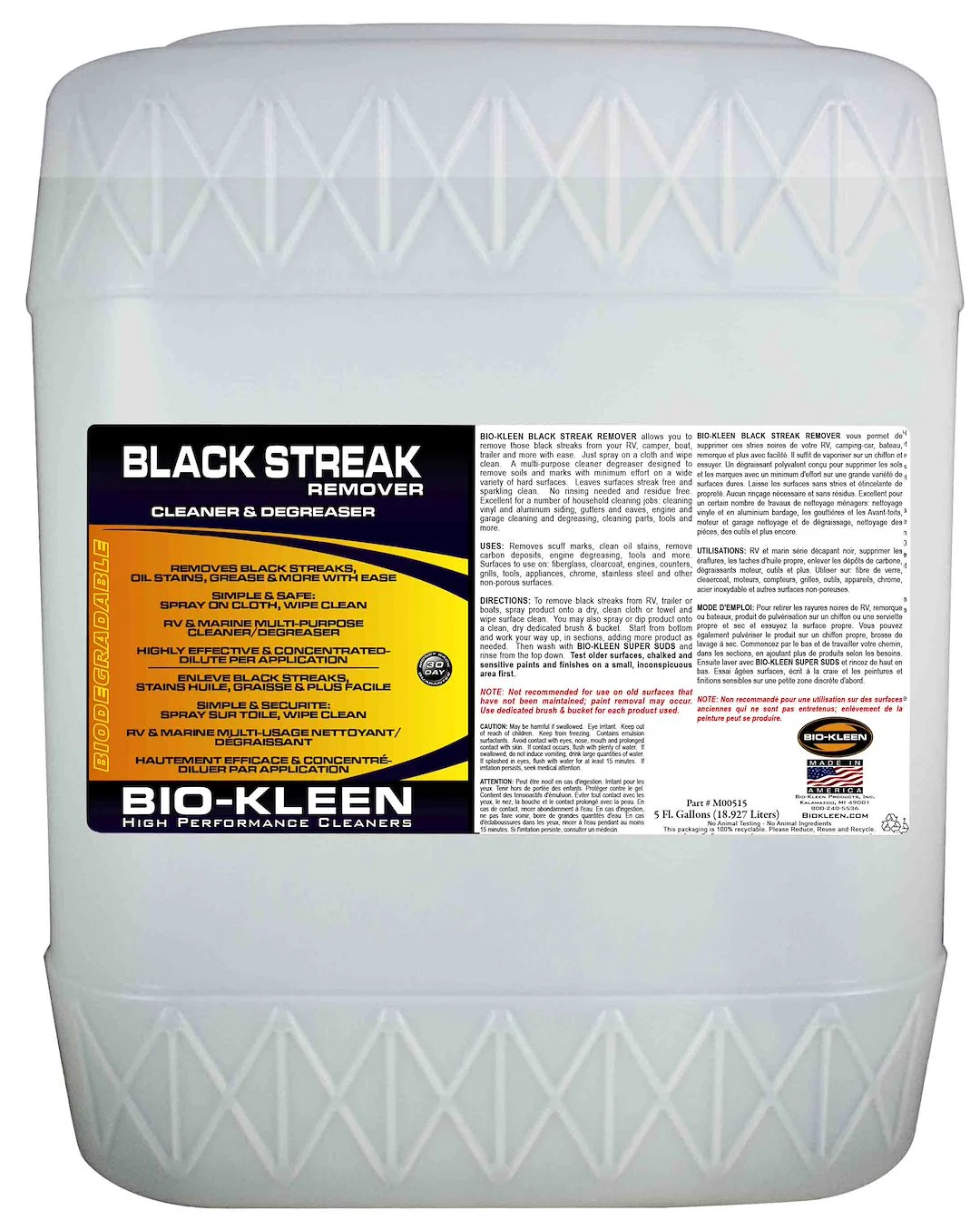 Bio-Kleen Black Streak Remover 5 Ga – Marine Boat Replacement Part
