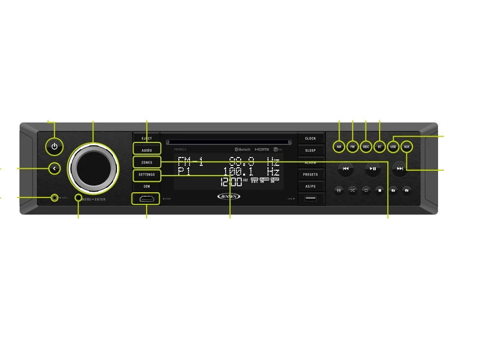 Asa Slimline 3-Zone Source – Marine Boat Replacement Part