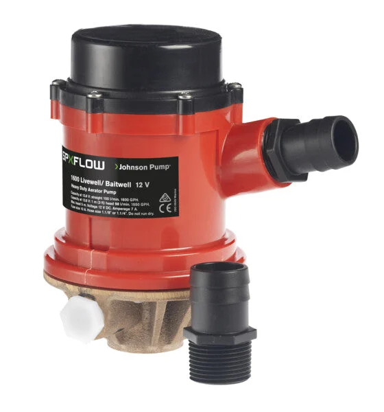 Johnson Pump Livwell Pmp 1600 GPH 12V With Inlet – Marine Electrical Replacement Part