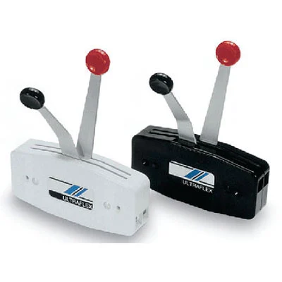 Uflex Control Box Single Function Dual Lever Side Mount Control White B47