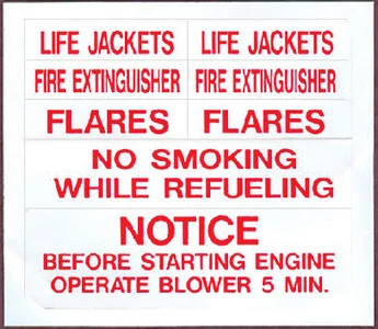 Bernard Engraving - Safety Label Set 8/pk - IL04