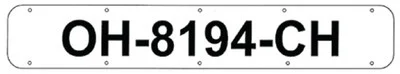 Bernard Engraving - 4 X 32.5 Wht Reg. Plates Pr/pk - RP3200W