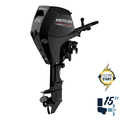 New Mercury 25EH EFI 15" Shaft Electric Start Four Stroke Tiller Outboard 1A25301BK