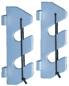 Teak Isle - 2 Rod Holder W/bunji&brkt Wht - 25707