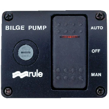 Rule Mate Marine Boat 12V 3-Way Bilge Panel Lighted Rocker Switch Panel 43