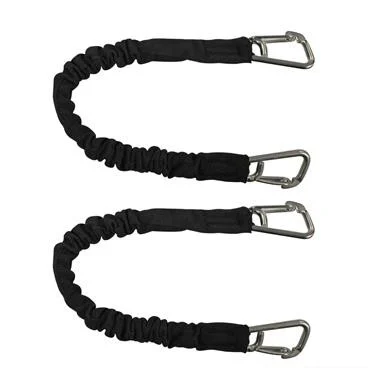 Extreme Max 3006.2367 BoatTector High-Strength Line Snubber & Storage Bungee, Value 2-Pack - 12" with Small Hooks, Black